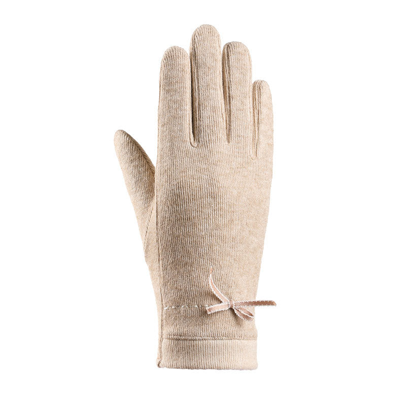 Thickened Thermal Knitting Gloves For Women Autumn And Winter