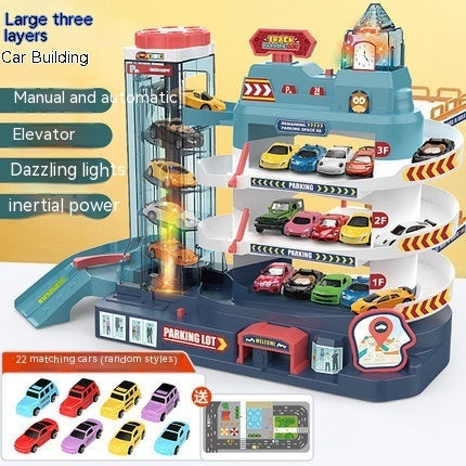 Children's Rail Car Building Toy Multi-storey Parking Lot - globaltradeleader