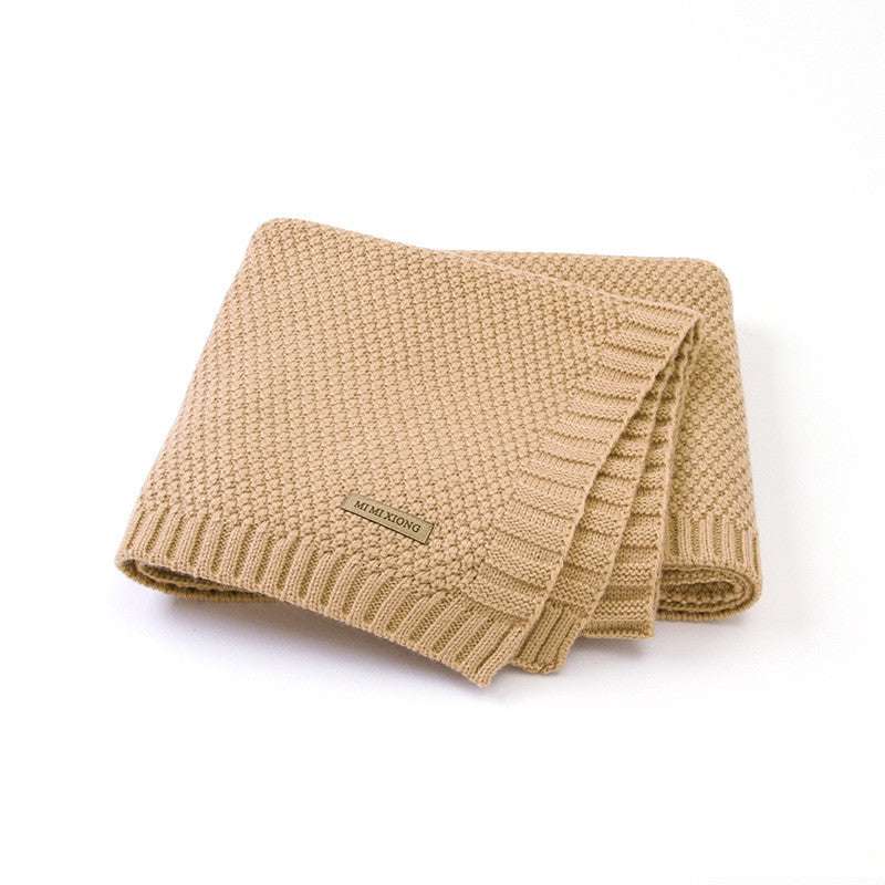 Boys And Girls Solid Color Knitted Blanket