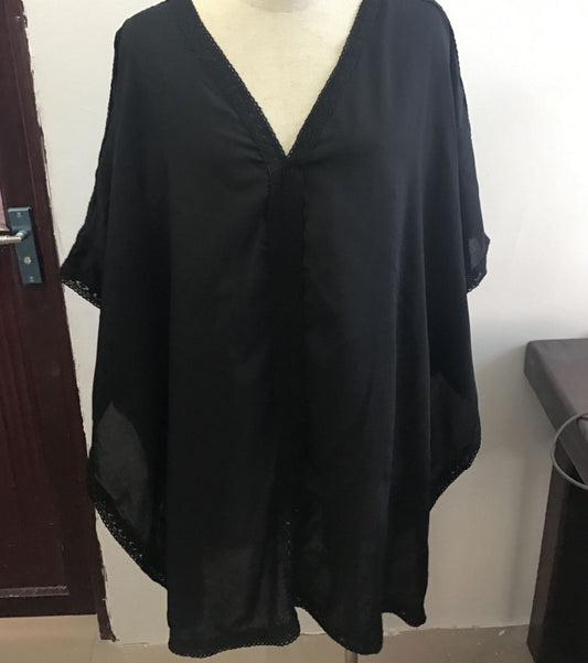 Patchwork Lace Sunscreen Beach Bikini Blouse - globaltradeleader