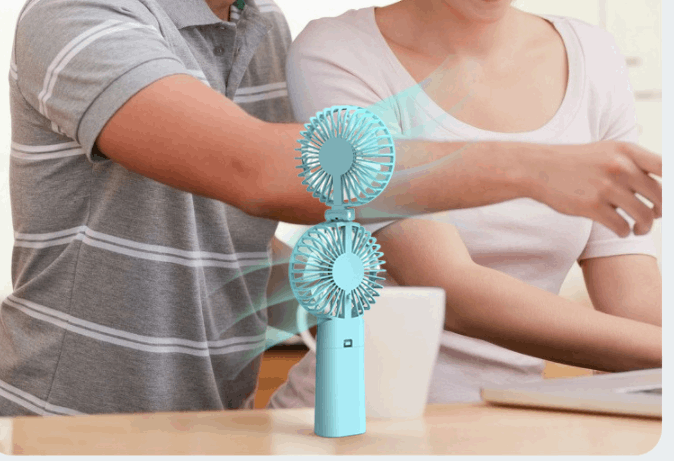 New Portable Handheld Fan Office Desktop Student Multifunctional Silent Hanging Neck Folding Small Electric Fan