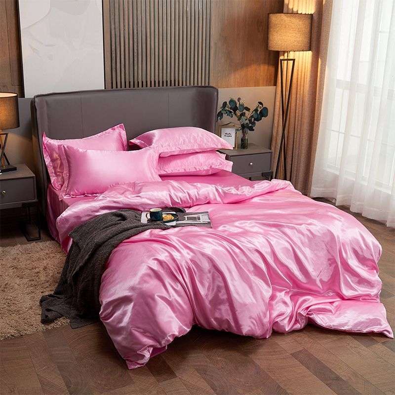 Washed Silk Bed Sheet Four-piece Bedding Set - globaltradeleader