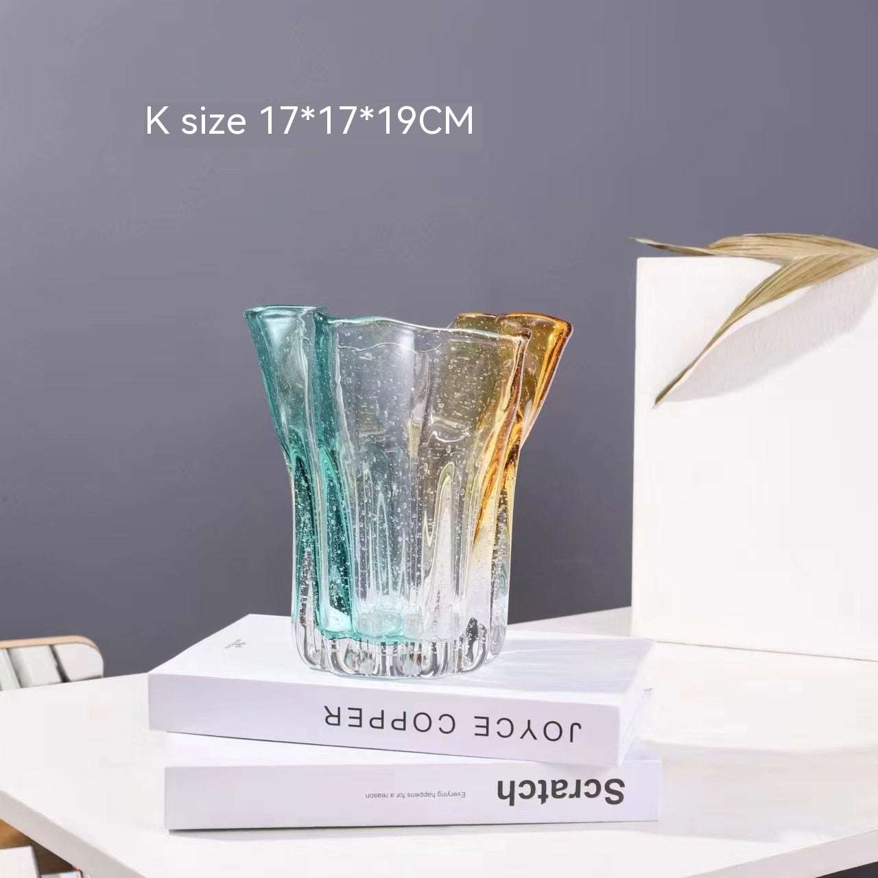 Hand-blown Glass Vase Conch Shell Living Room Crafts Ornaments - globaltradeleader