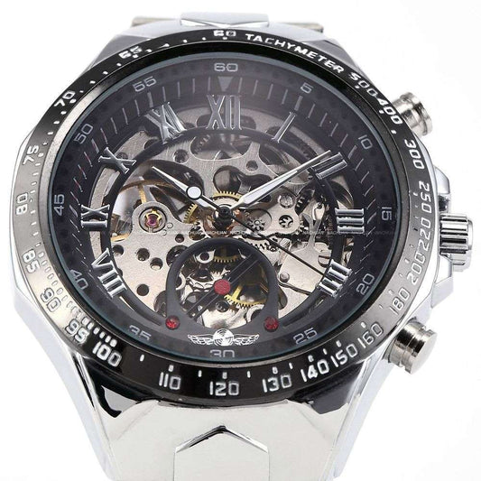 Men's Personality All-steel Hollow Automatic Mechanical Watch - globaltradeleader