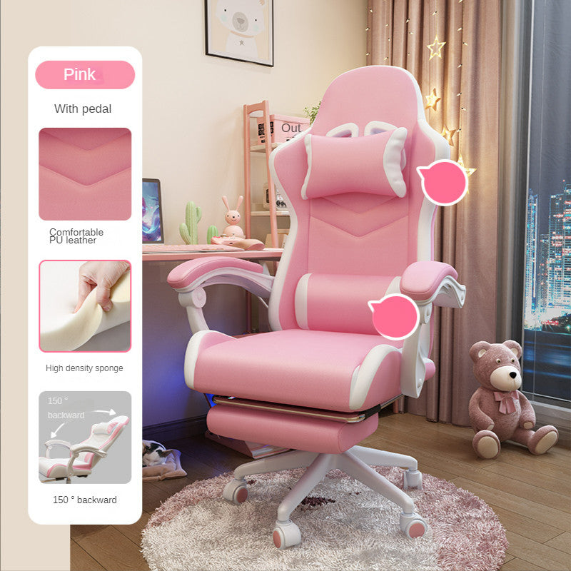 Cute Girls Bedroom Comfortable Sedentary Gaming Chair - globaltradeleader