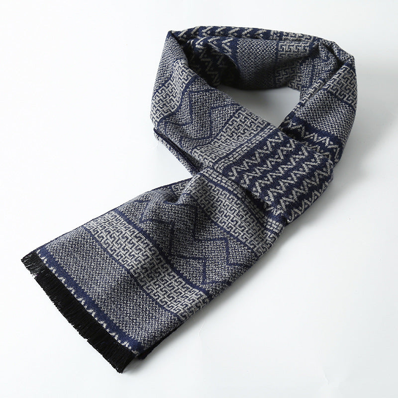 Simple Plaid Warm Keeping Artificial Cashmere Scarf - globaltradeleader