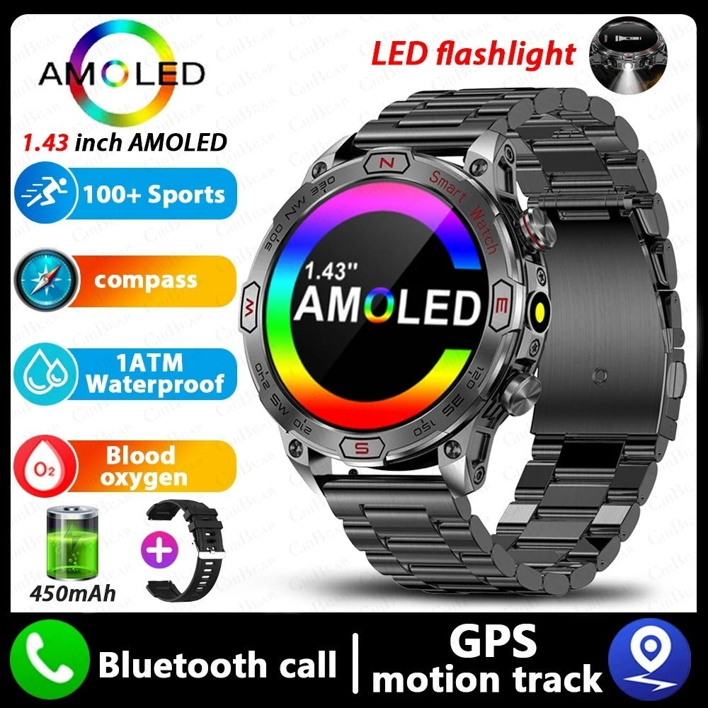 Smart Watch HD AMLOED Screen Bluetooth Calling Sports Watch - globaltradeleader