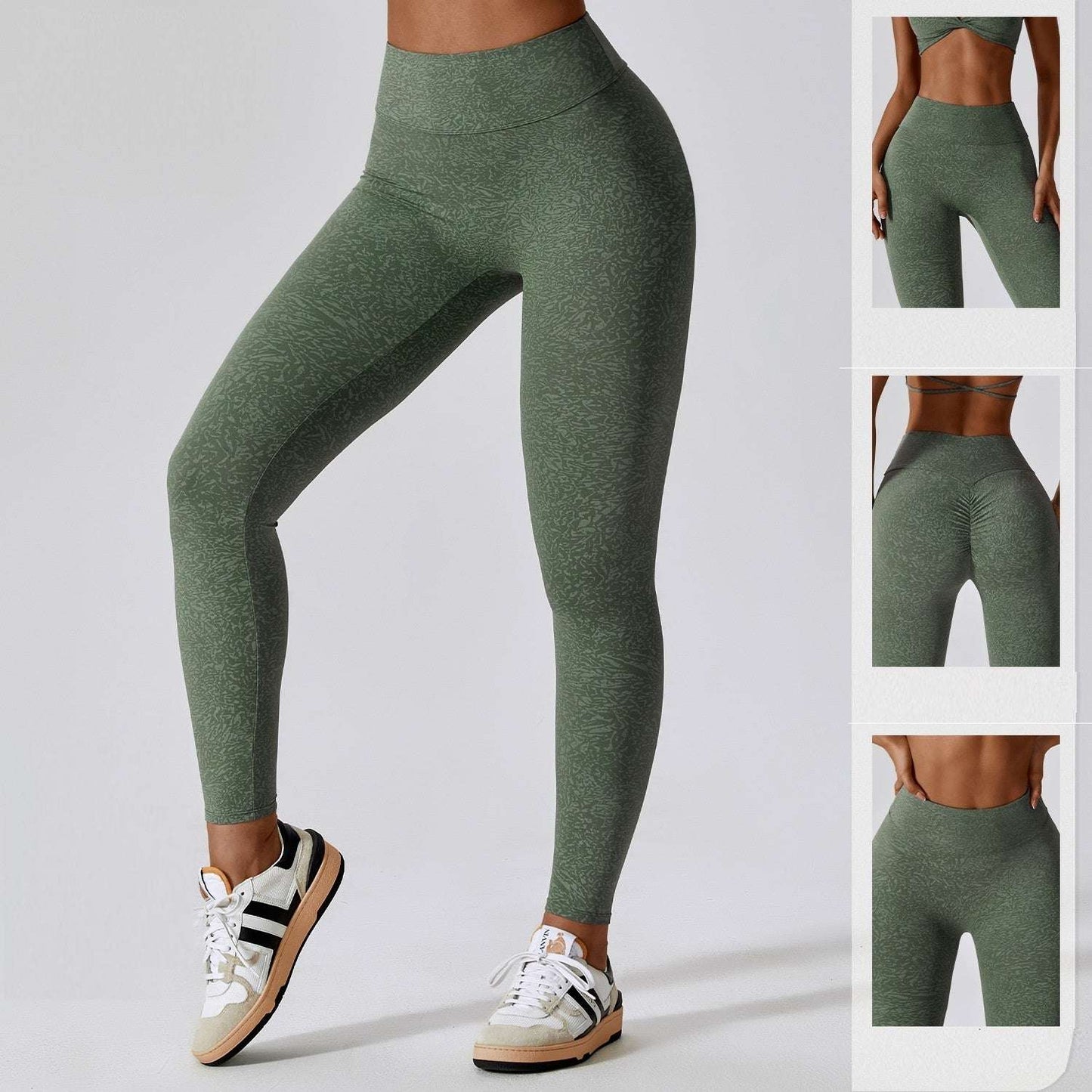 Belly Contracting Hip Lifting Running Sports Quick-drying Camouflage Printing Nude Feel High Waist Yoga Pants - globaltradeleader