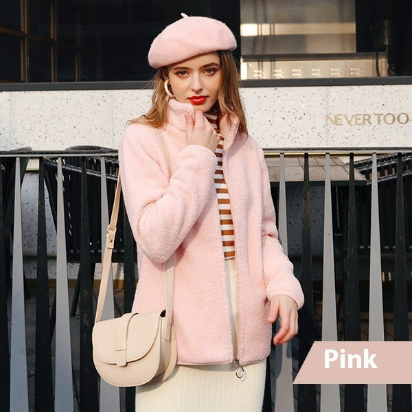 New Autumn And Winter Imitation Lamb Wool Polar Fleece Short Coat - globaltradeleader