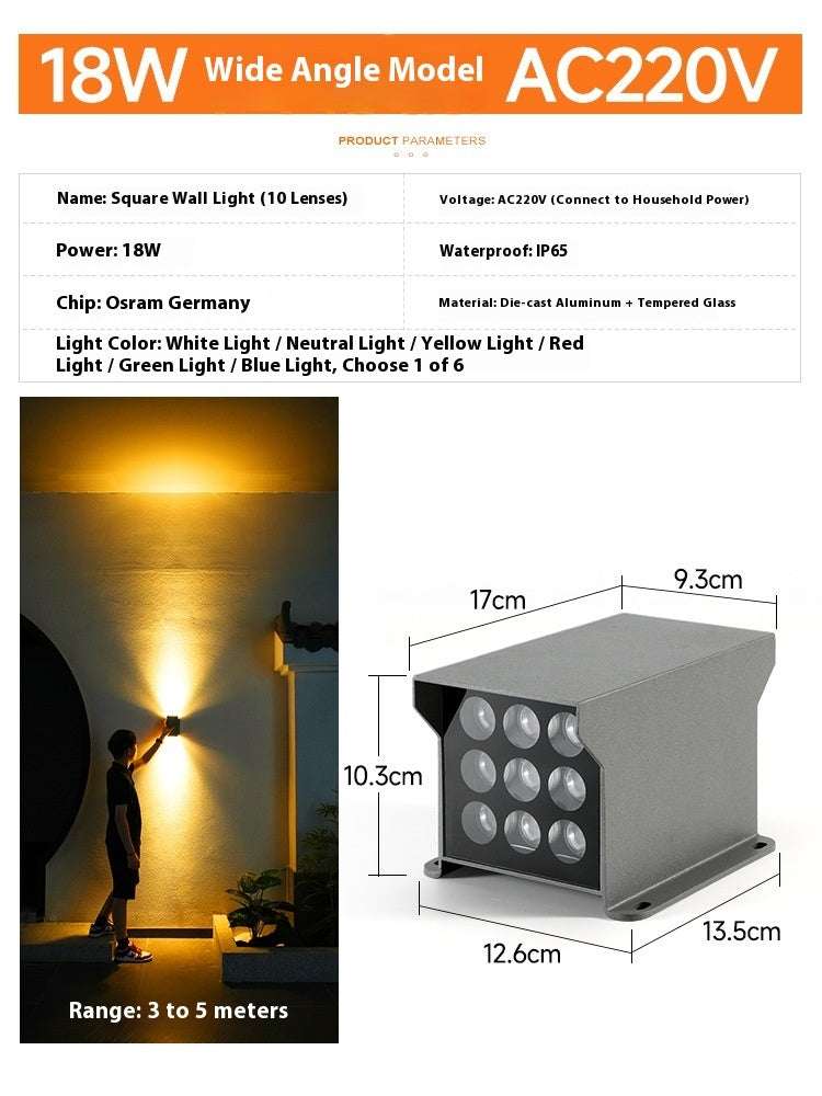 Wall Lamp Outdoor Waterproof Facade Lighting Double Head - globaltradeleader