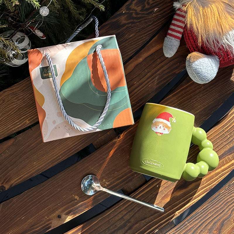 Christmas Cute Pet Ceramic Cup Hand Gift Good-looking Mug Gift Box Water Cup Holiday Activity Gift - globaltradeleader
