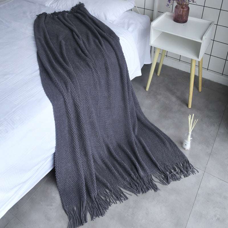 Sofa Blanket Air Conditioning Blanket Morandi Small Bubbles