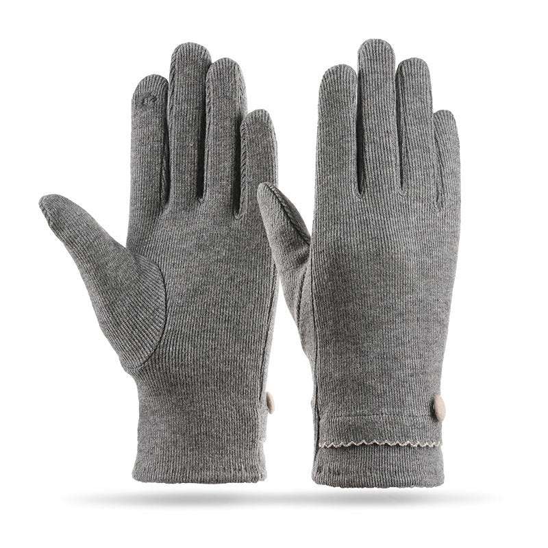 Thickened Thermal Knitting Gloves For Women Autumn And Winter