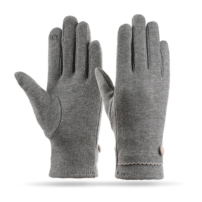 Thickened Thermal Knitting Gloves For Women Autumn And Winter