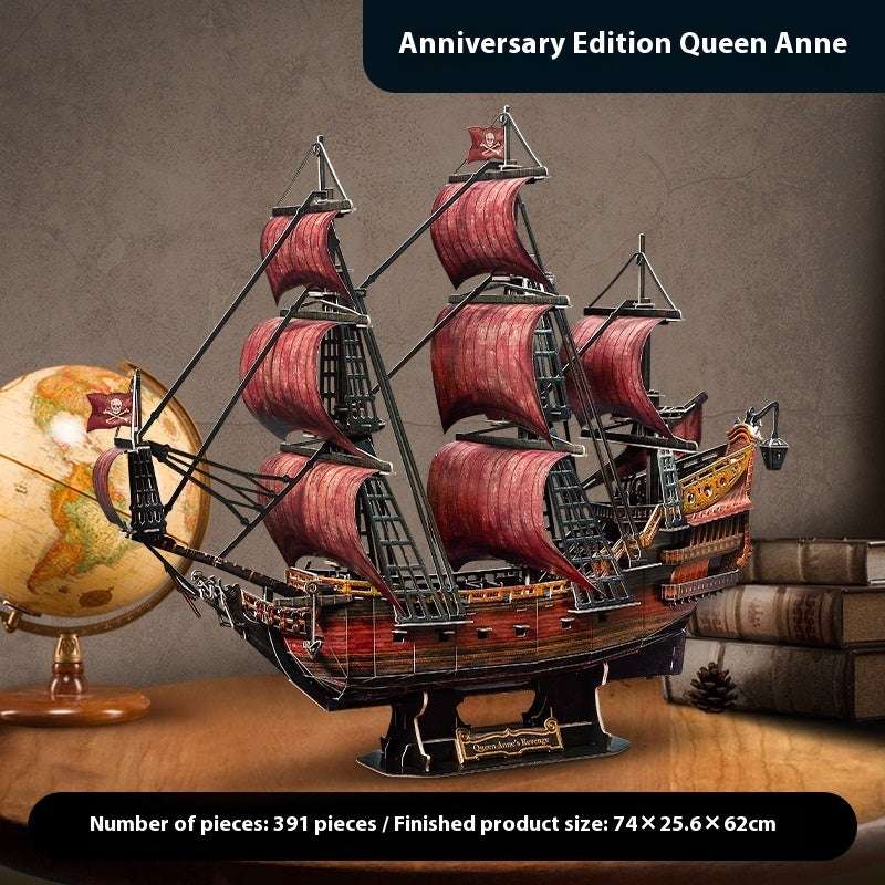 Puzzle Model Paper Tiedani Ship Model Hand-assembled Decoration Gift