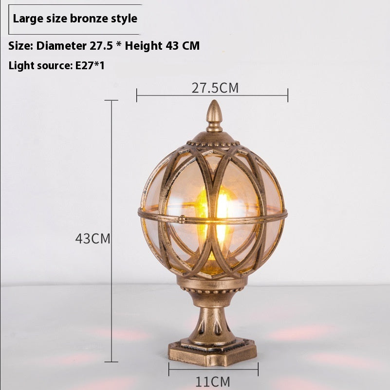 Wall Ball Pillar Lamp Outdoor Simplicity - globaltradeleader