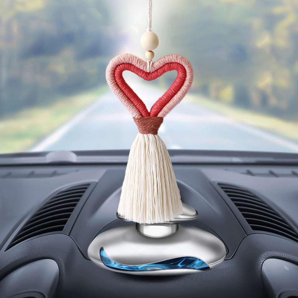 Creative And Simple Hand-woven Car Love Pendant