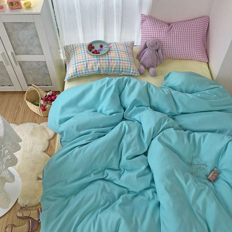 Ins Wind Cream Yellow Hit Color Girl Heart Four-piece Mix And Match