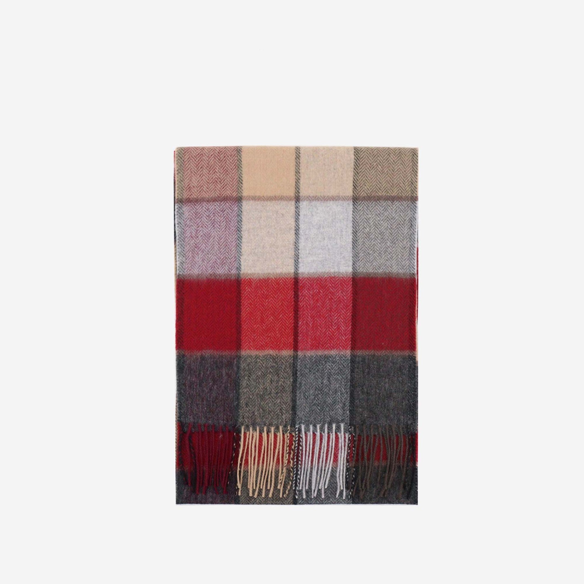 Wool Scarf Winter Popular Women's Men's Thickening Minimalist Plaid