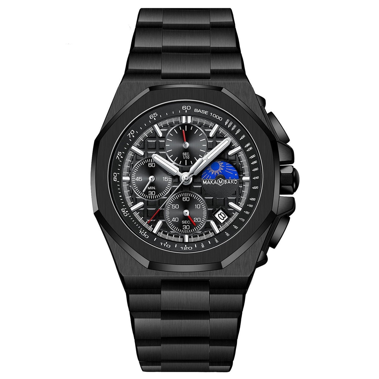 Sun Moon Star Multi-function Waterproof Watch Men - globaltradeleader