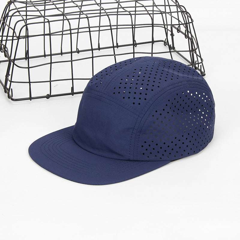 Quick-drying Breathable Five-piece Cap Laser Perforated Nylon Skateboard Hat - globaltradeleader