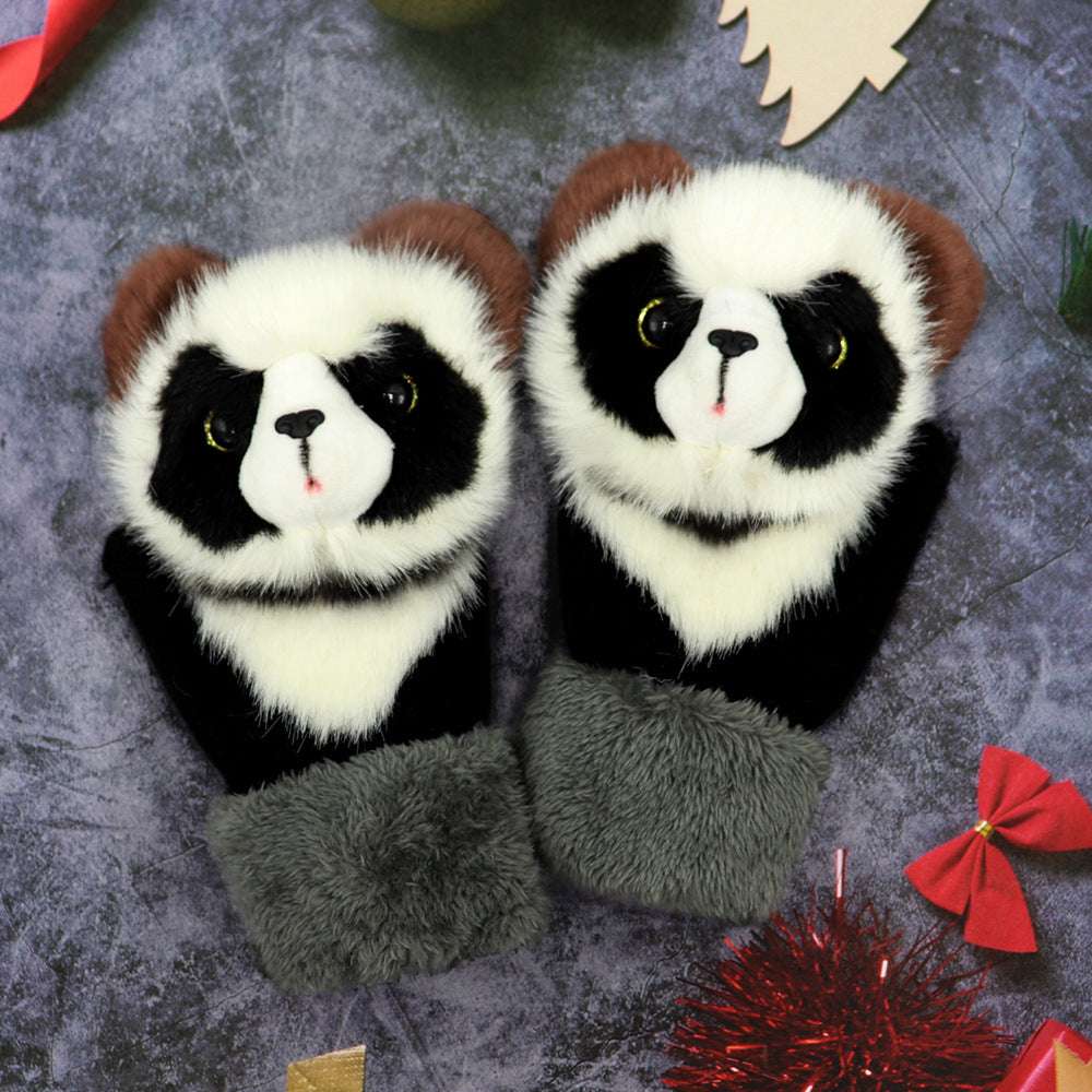 Winter Women's Plush Cartoon Animal Gloves - globaltradeleader