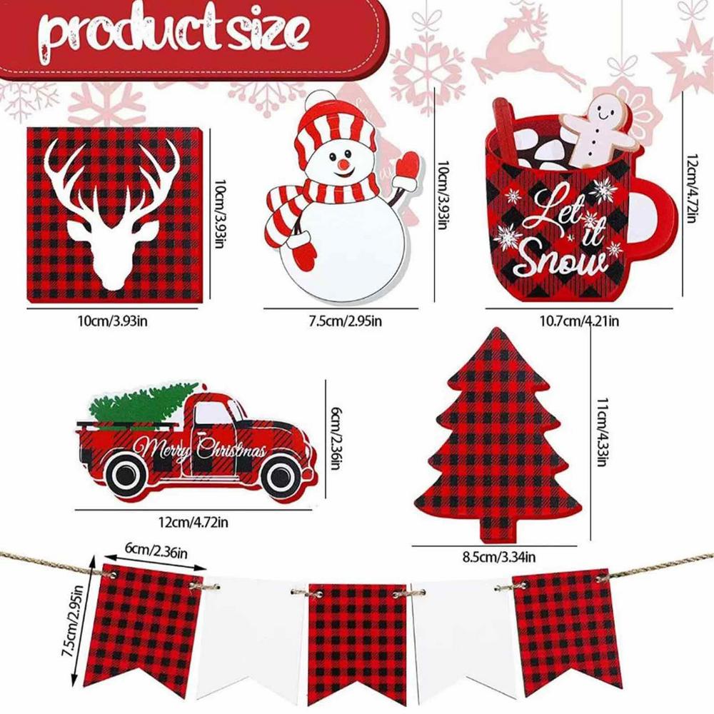 Christmas Wooden Layered Decorative Tray