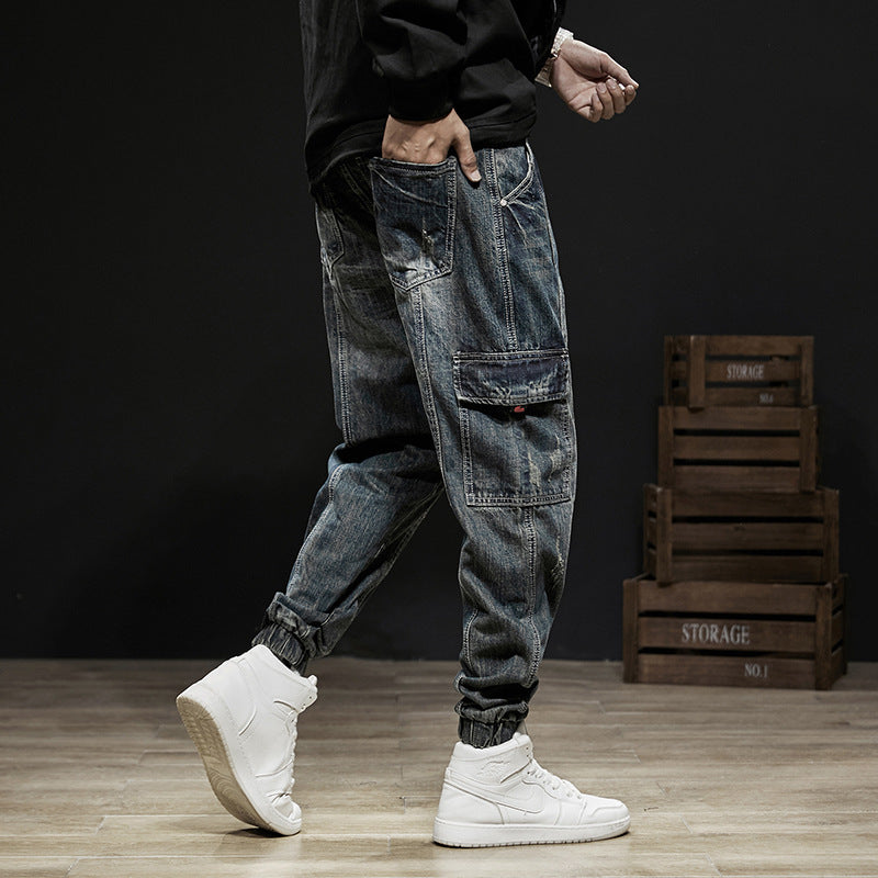 Trendy Brand Loose Denim Overalls Straight Leg - globaltradeleader