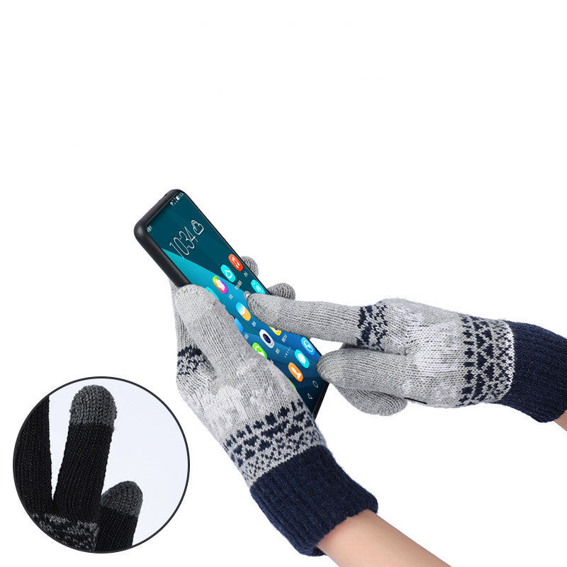 Women's Gloves Winter Warm Thickened Five-finger Riding Finger Gloves - globaltradeleader