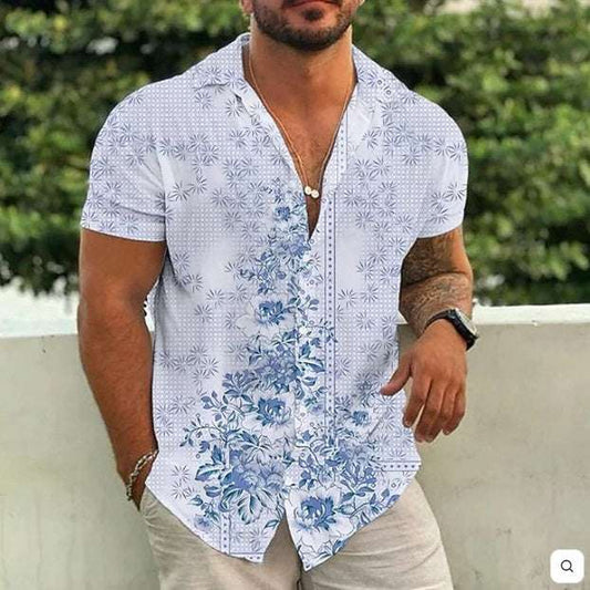 Printed Fashion Short Sleeve Polo Shirt - globaltradeleader