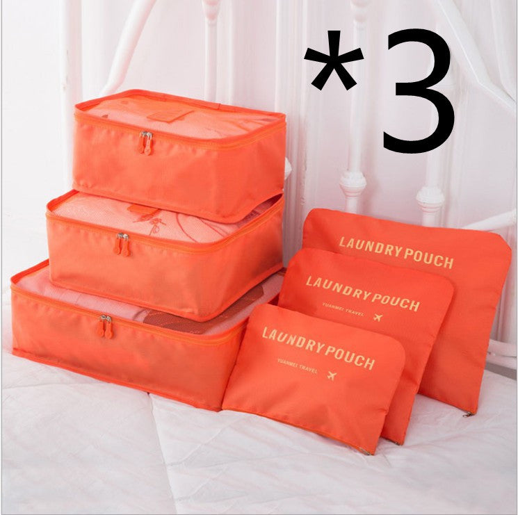 6 PCS Travel Storage Bag Set for Clothes Tidy Organizer