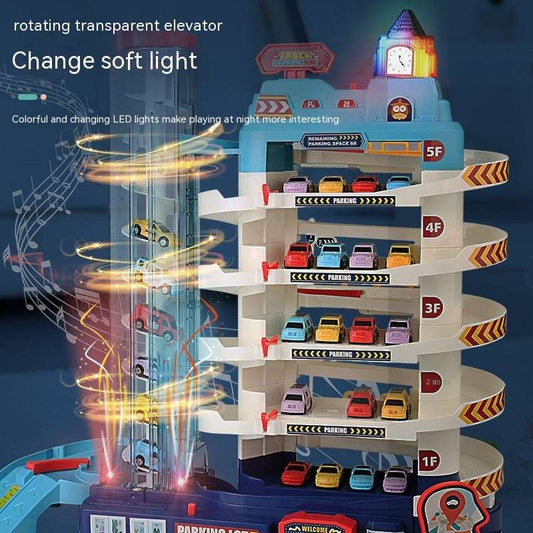 Children's Rail Car Building Toy Multi-storey Parking Lot - globaltradeleader