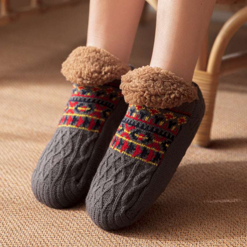 Indoor Home Floor Socks Fall And Winter Warm Non-slip Carpet Socks For Men And Women - globaltradeleader