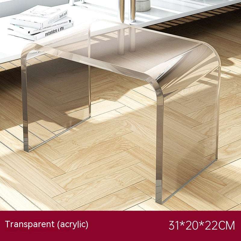 Simple And Light Luxury Acrylic Small Apartment Living Room Design Coffee Table Home Bedroom Bedside Table - globaltradeleader
