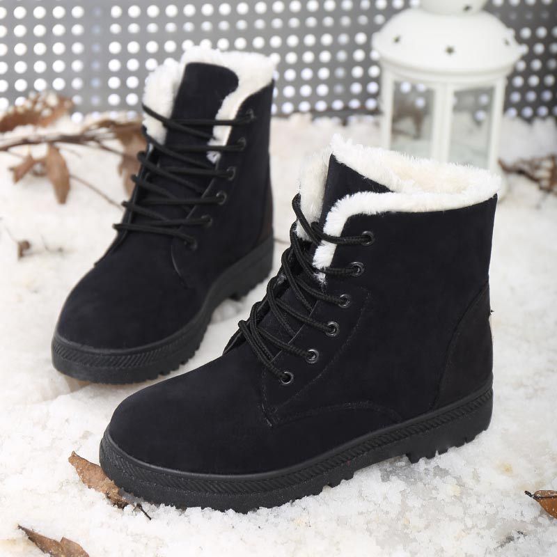 Winter Snow Boots With Warm Plush Ankle Boots For Women Shoes - globaltradeleader