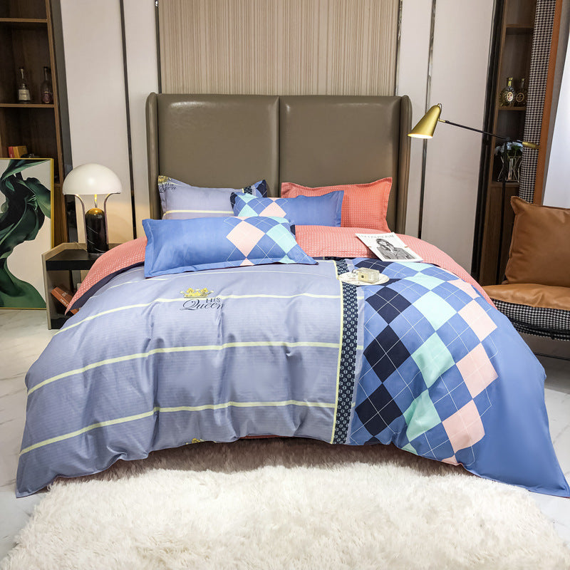 Cashmere Four-piece Brushed Quilt Cover Sheets - globaltradeleader