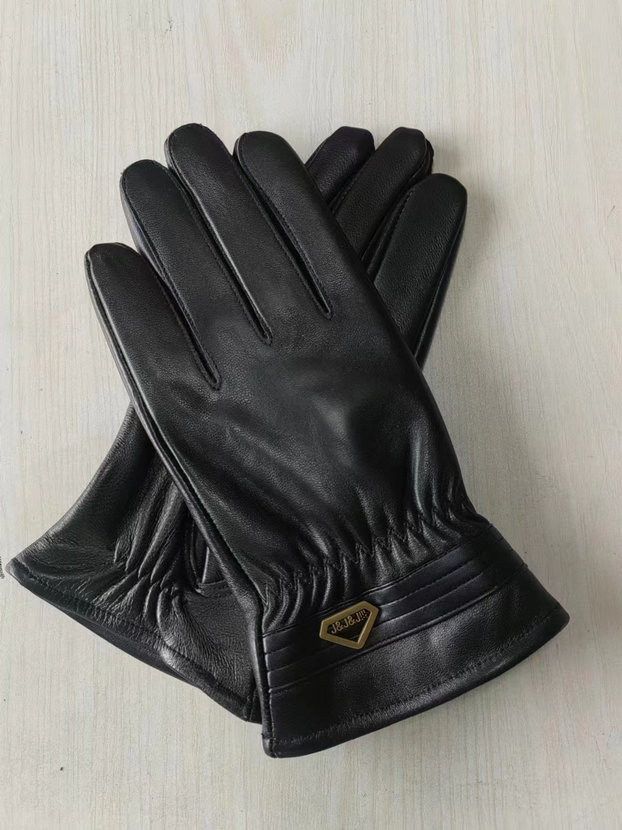 Genuine Leather Gloves Men's Winter Velvet Cold Protection Warm Sheepskin Gloves Cycling And Driving Touch Screen - globaltradeleader