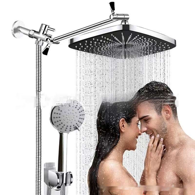 3-function Handheld Nozzle Elegant Black Shower Head Suit - globaltradeleader