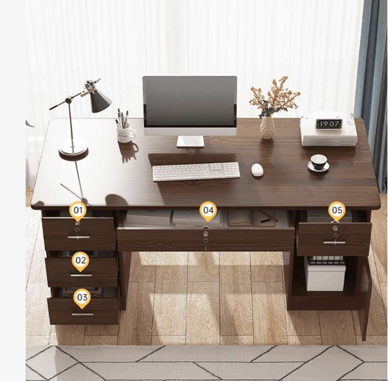 Office Table Simple Modern Home Desk Student Bedroom Integrated - globaltradeleader