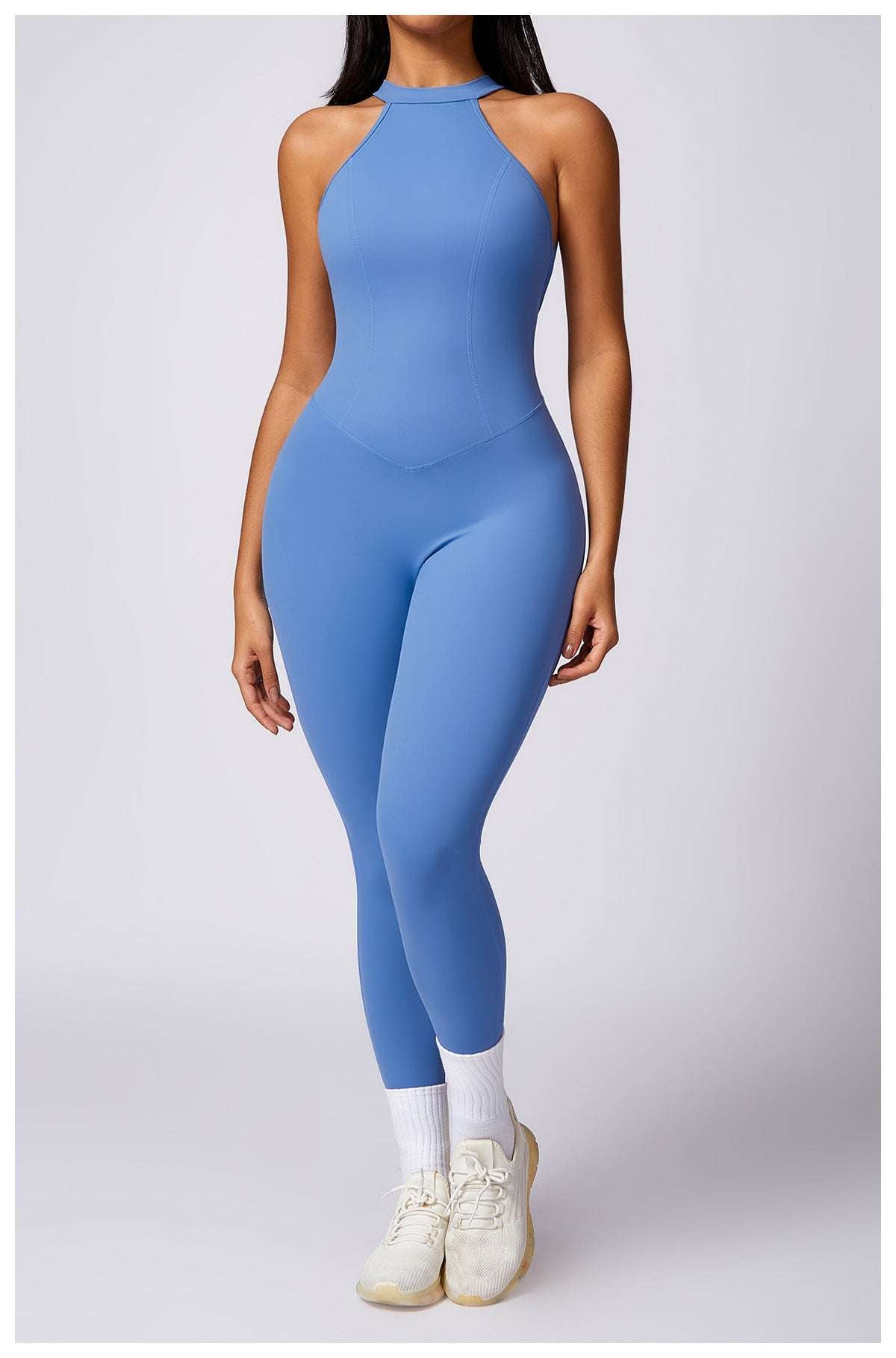 Beauty Back Yoga Jumpsuit Women's Outdoor Running Tight Sports Quick-drying Workout Clothes - globaltradeleader