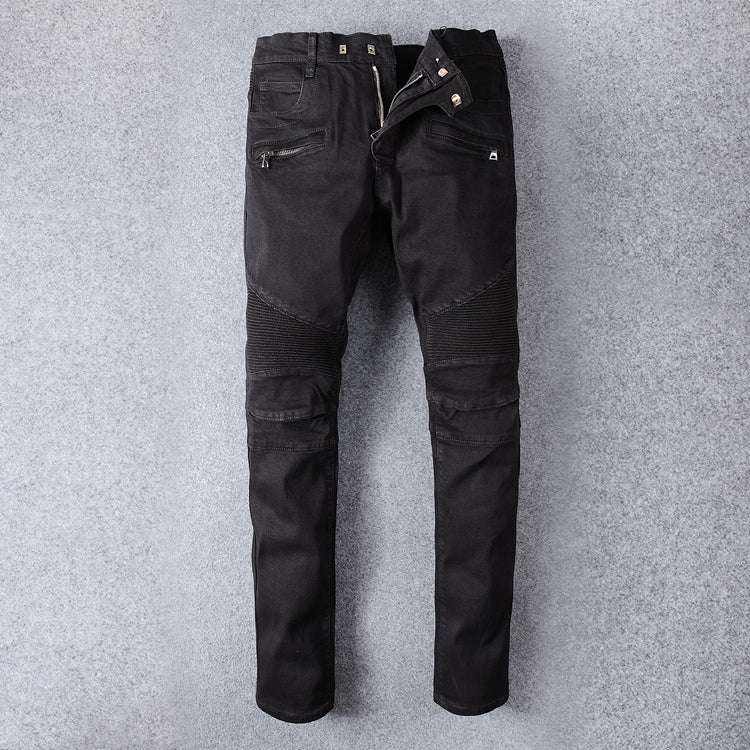 Vintage Solid Denim Men's Stretch