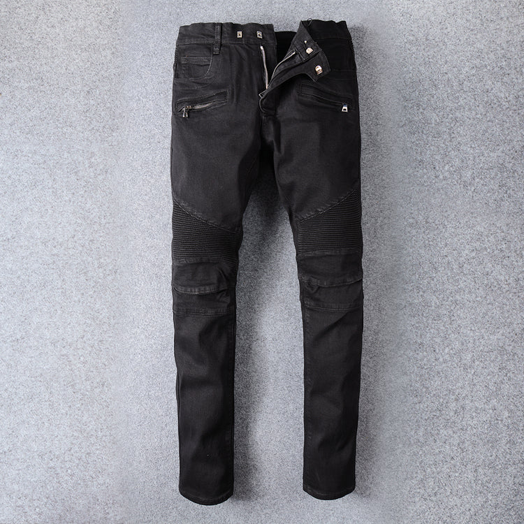 Vintage Solid Denim Men's Stretch