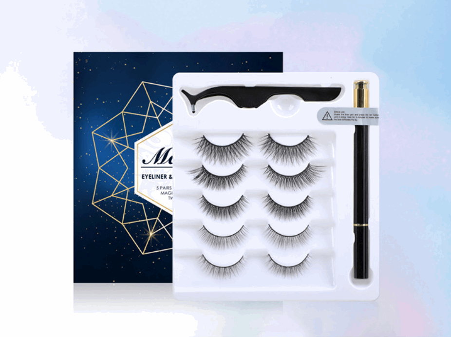 Natural Eyeliner Black Transparent Self-adhesive False Eyelashes