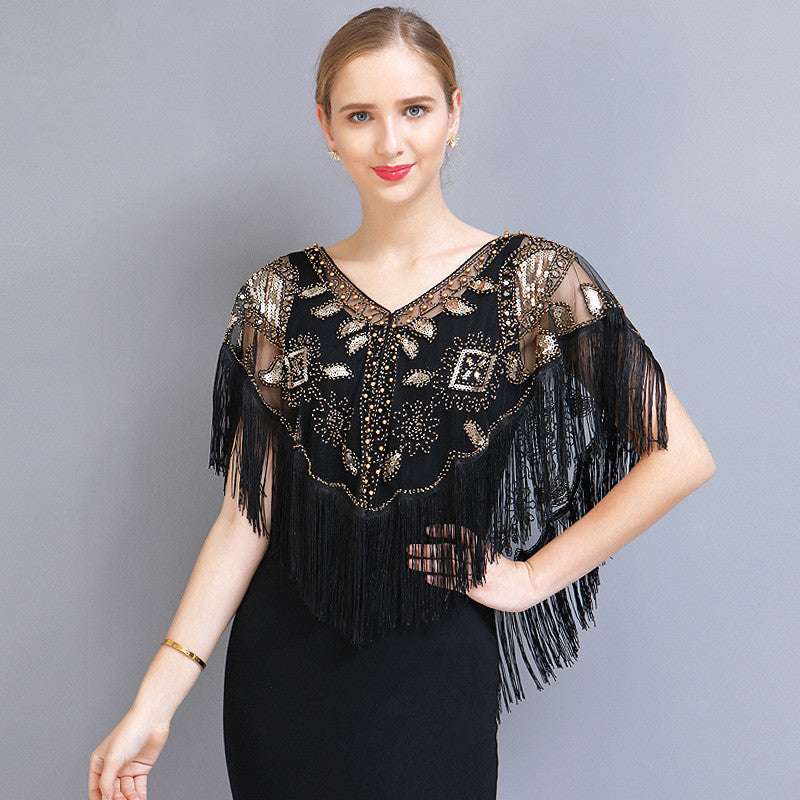 Women's Short Tassel Shawl