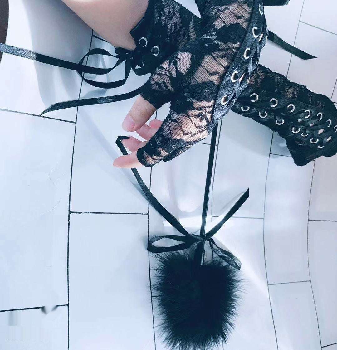 Beautiful Personality Lace Strap Gloves - globaltradeleader