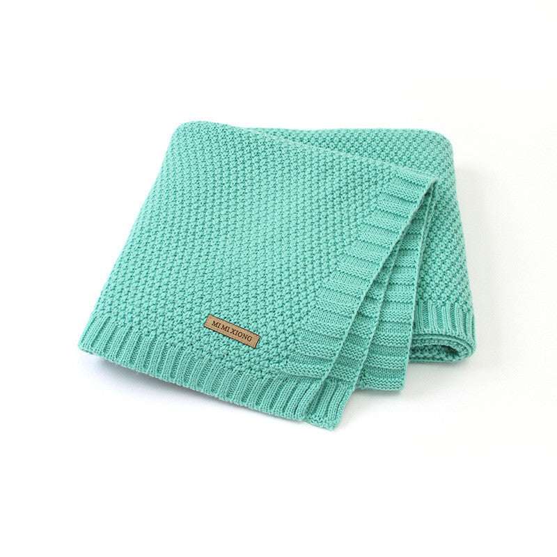 Boys And Girls Solid Color Knitted Blanket