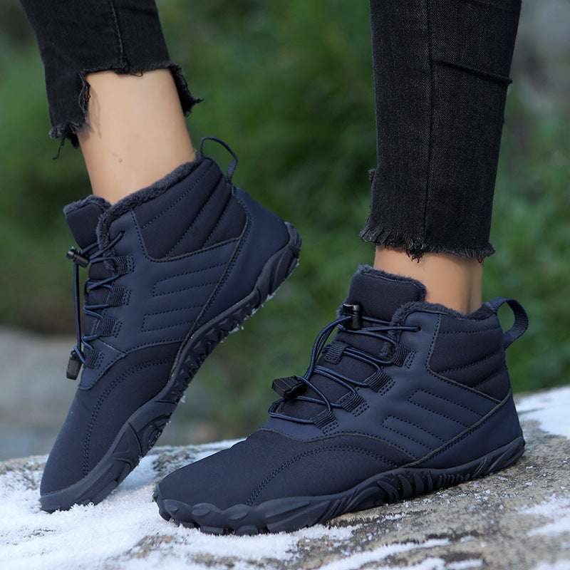 Outdoor Sports Cotton Shoes For Men And Women Winter Warm Slip-on Boots Wear-resistant Anti-ski Thickened Shoes Couple - globaltradeleader
