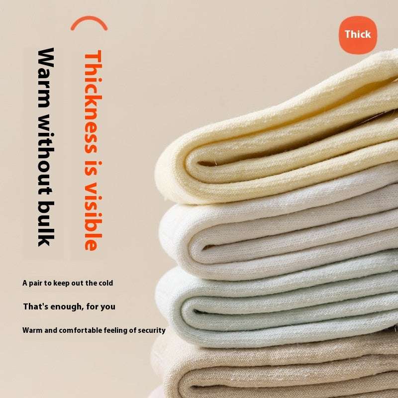 Women's Mid-calf Winter Fleece Lined Padded Warm Keeping Sleeping Floor Cashmere Socks - globaltradeleader