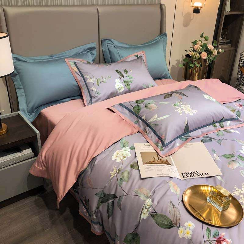 Four-piece Printed Long-staple Cotton Villa Quilt Cover