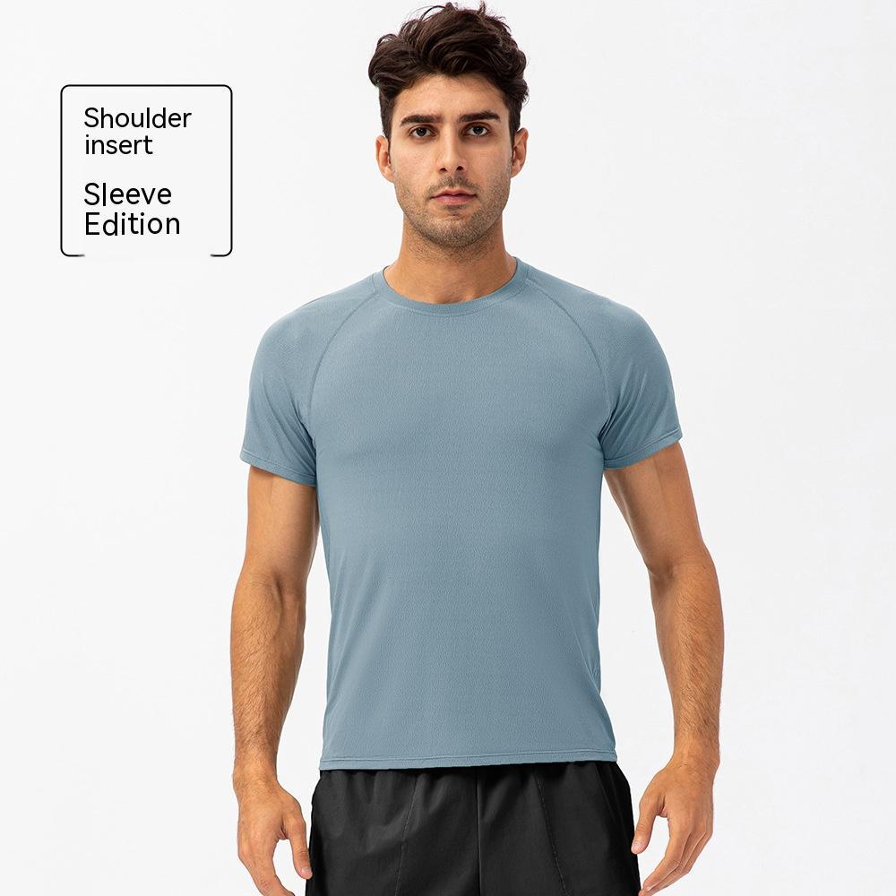 Men's Loose Running Quick Drying Clothes Round Neck T-shirt Sweat-absorbent Breathable Fitness Sports Casual Short Sleeve Clothes - globaltradeleader